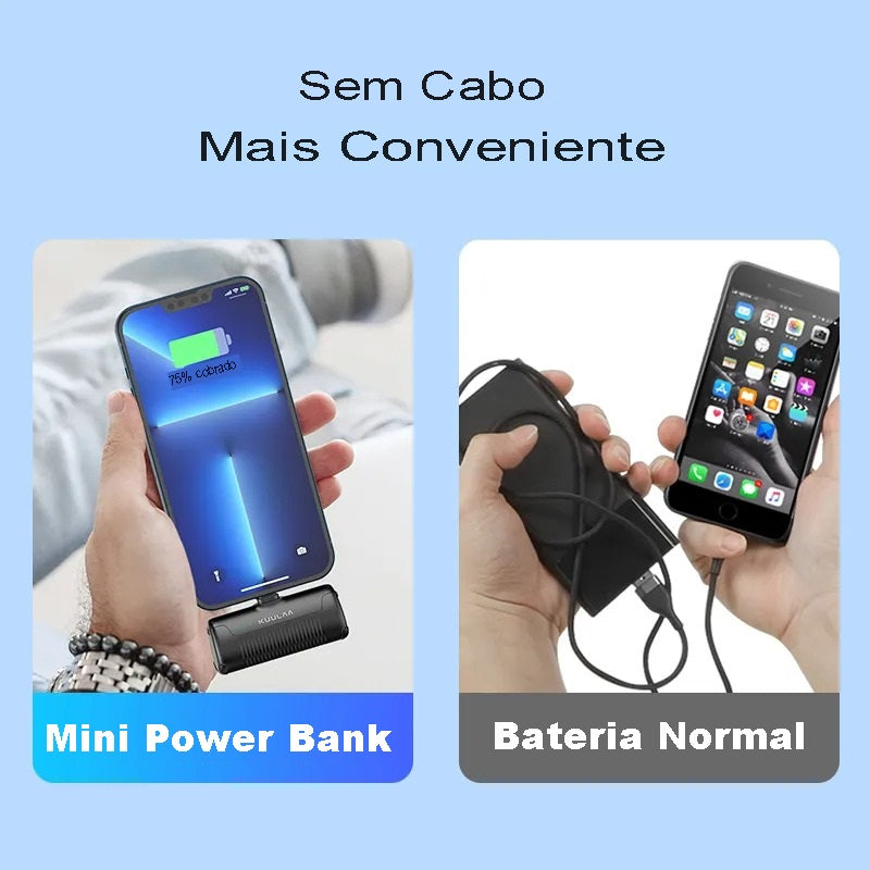 Mini Power Bank Carregador Portátil para iPhone, Samsung, Xiaomi | 4500mAh®