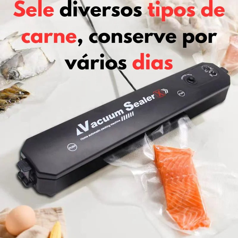 Seladora à Vácuo para Armazenar Alimentos Domésticos®